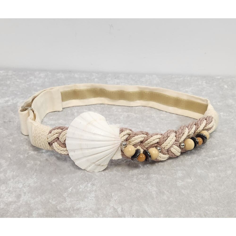 Vintage Carolyn Tanner Womens Shell Braided Adjustable Belt- Size M